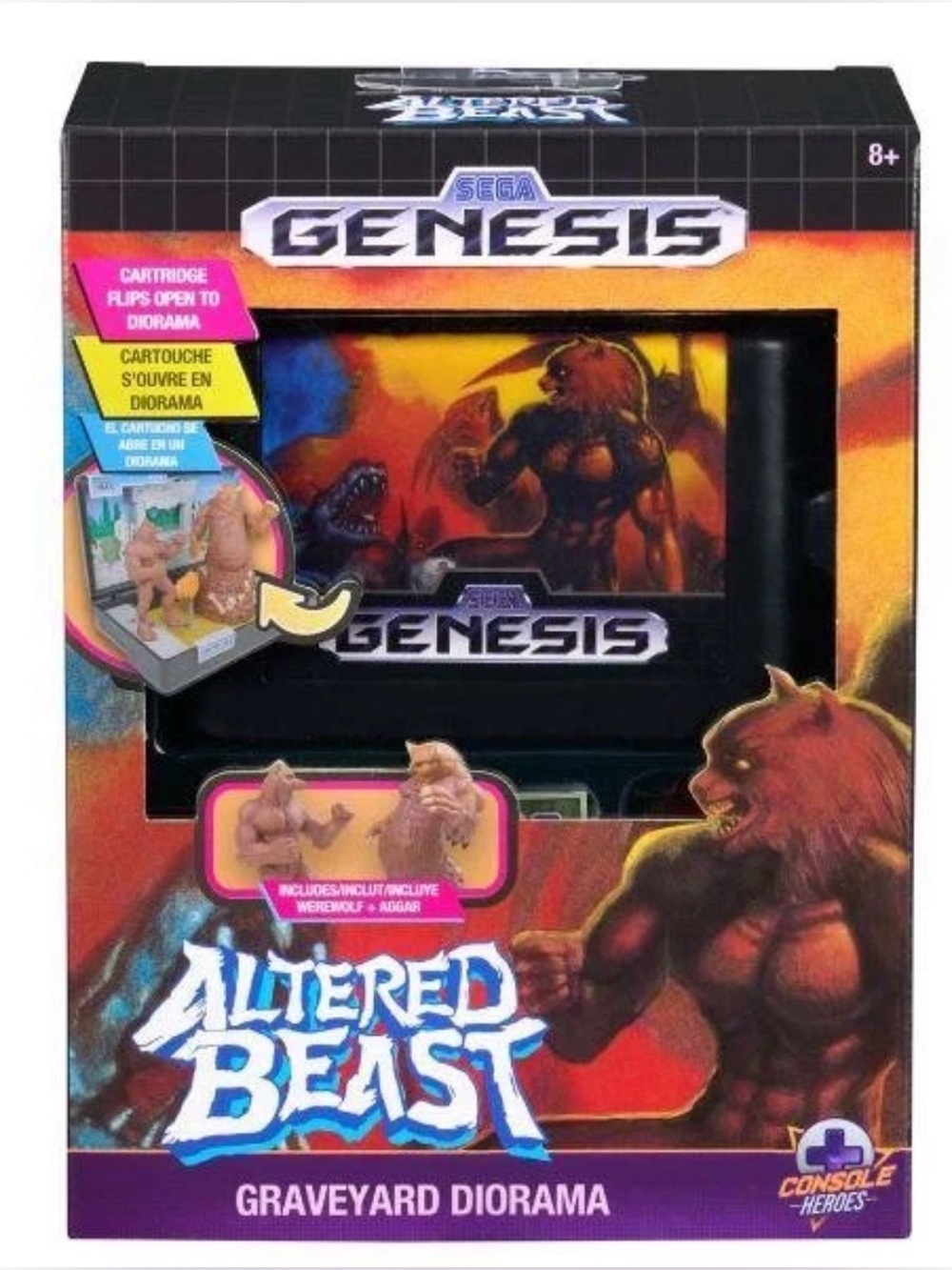 SEGA Altered Beast Graveyard Diorama Action Playset - Black